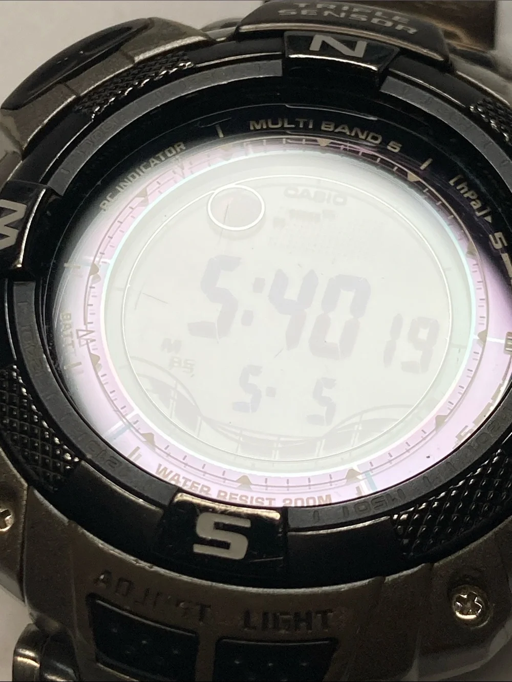 Casio Pathfinder PAW-1500T, Digital Watch, titanium, tough solar, multi band 5